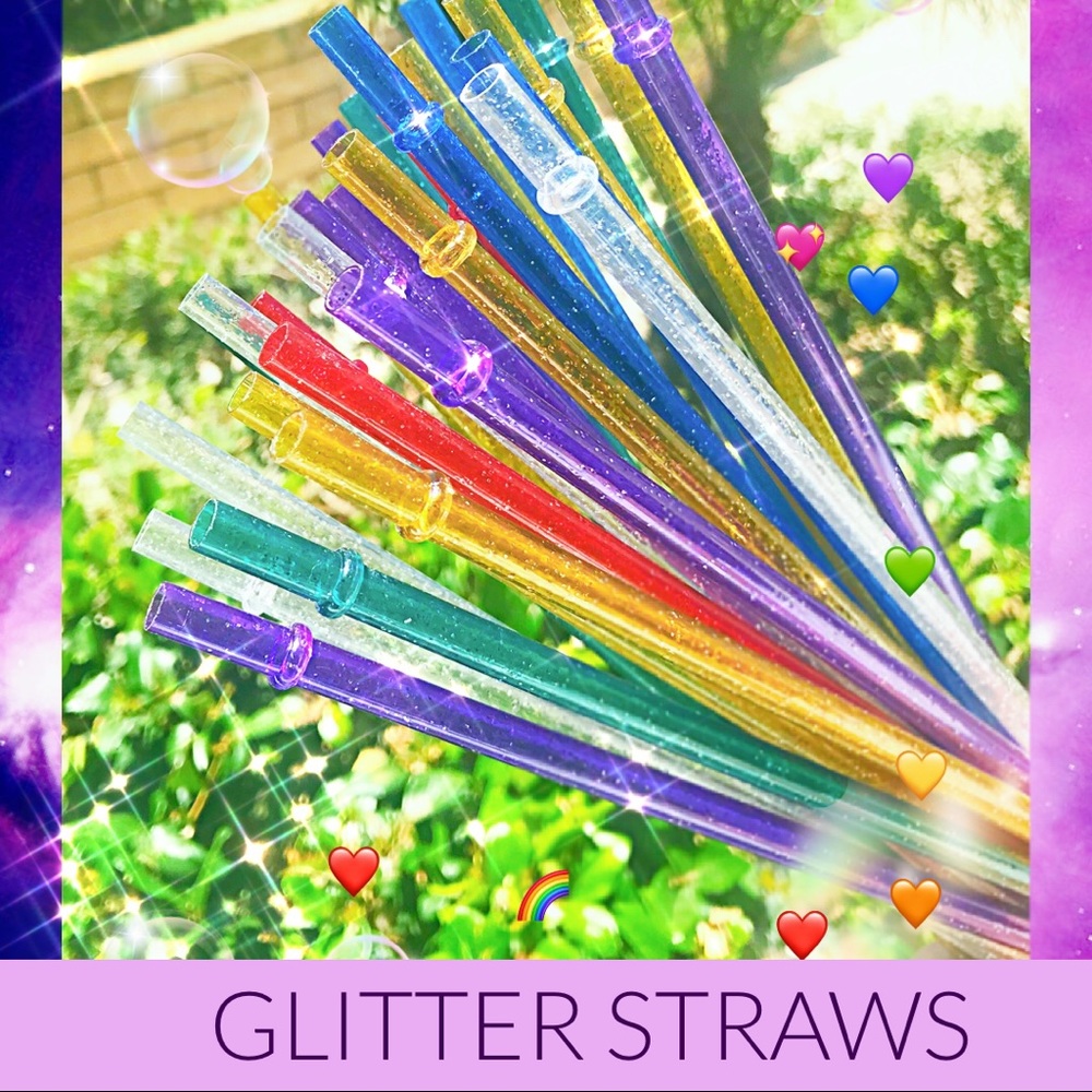 Glitter Venti Straws 3 for $12